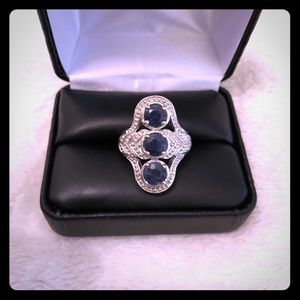 Authentic stones. Sterling silver ring